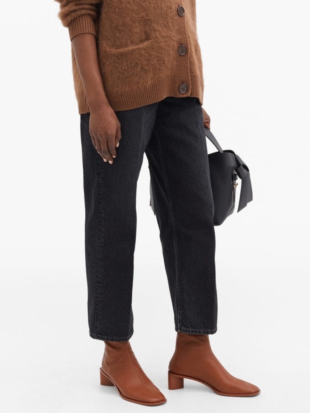 Acne Studios White Leather Bertine Boots - Picture 3 of 3